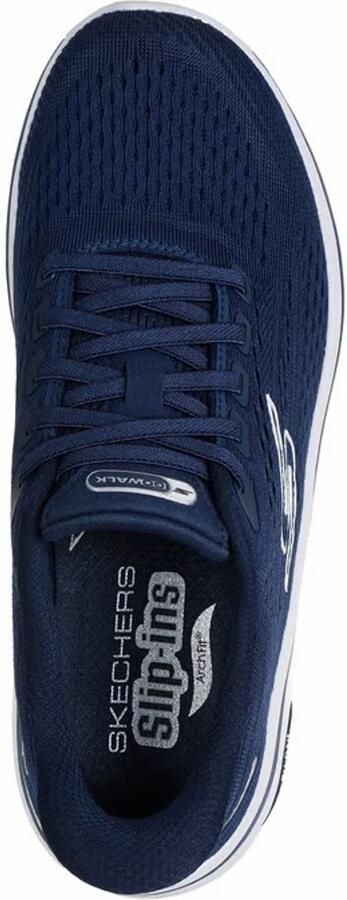 Skechers Hands-Free Slip-Ins Go Walk Arch Fit 2.0 Kathy 125342 NVW Navy White Machine Washable