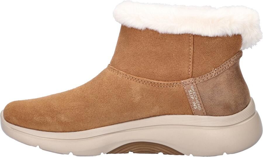 Skechers Hands Free Slip-Ins Go Walk Arch Fit dames gevoerde boot Cognac