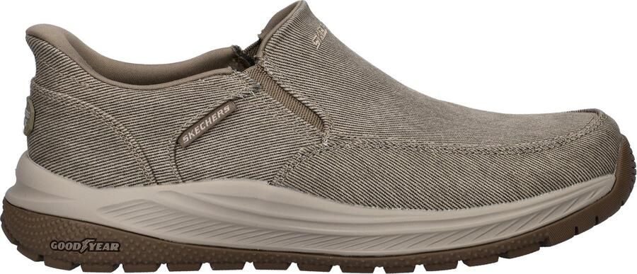 Skechers Hands Free Slip-Ins Meroe heren mocassin Donker Taupe