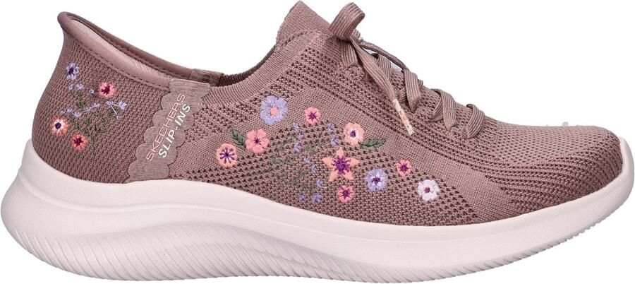 Skechers Hands Free Slip-Ins Ultra Flex 4.0 dames sneaker Donker Taupe