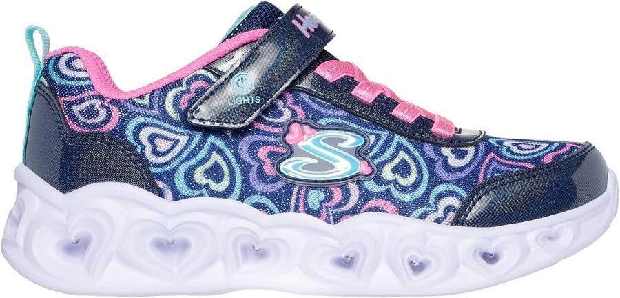 Skechers HEART LIGHTS BOOGIE LOVE Meisjes Sneakers Navy - Foto 2