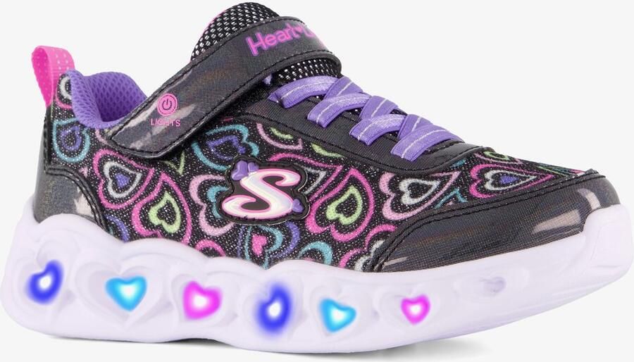 Skechers Heart Lights Boogie Love sneakers met lichtjes zwart