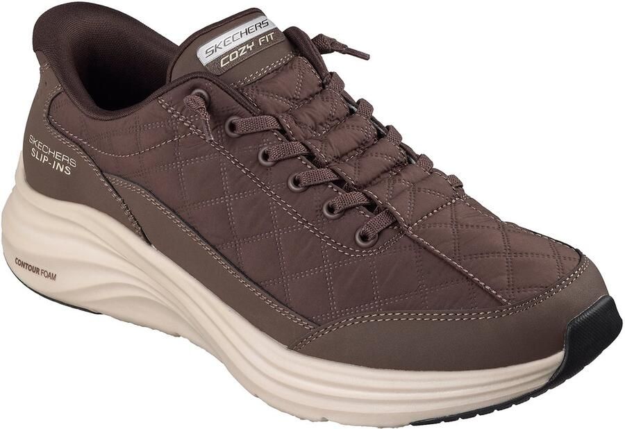 Skechers Heren Cozy Fit Slip-ins Sneakers Contour Foam 232619 BRN