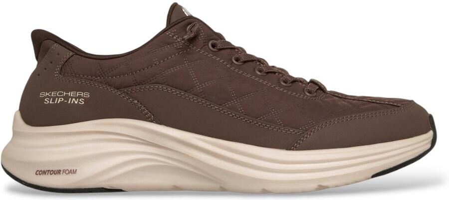 Skechers Heren Cozy Fit Slip-ins Sneakers Contour Foam 232619 BRN