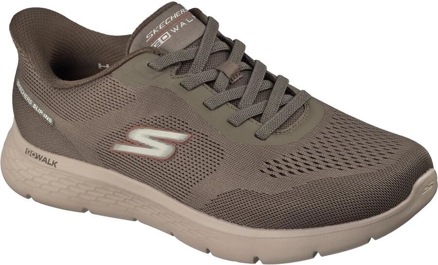 Skechers Heren Go Walk Flex Master Slip-On Sneaker 216924 DKTP Taupe