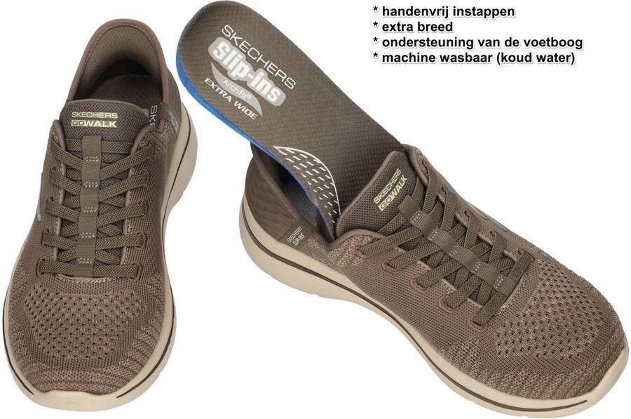 Skechers -Heren taupe sneakers