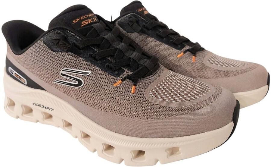 Skechers Instapper Hands-Free Slip-Ins 233110 TPBK Arch Fit Glide Step Pro Taupe Zwart