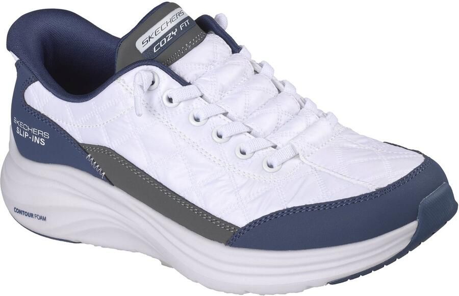 Skechers Instapper Hands-Free Slip-Ins Contour Foam 150404 WNV White Navy