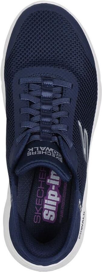 Skechers Instapper Hands-Free Slip-Ins Go Walk Flex 124836 NVW Blauw Wit Machine Washable