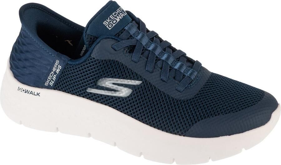 Skechers Instapper Hands-Free Slip-Ins Go Walk Flex 124836 NVW Blauw Wit Machine Washable