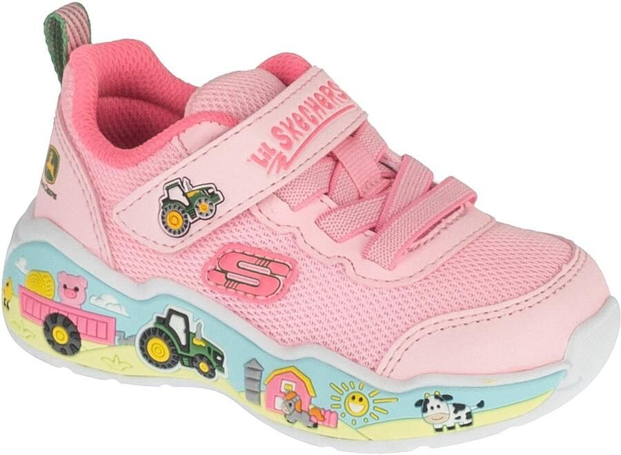 Skechers John Deere: Play Scene Farm Girlie voor meisje Roze Sneakers