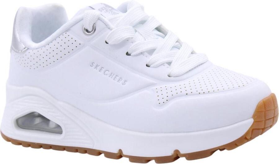 Skechers Kinder Uno Gen1 Shimmer Away Sneakers 310545L WSL Wit Zilver