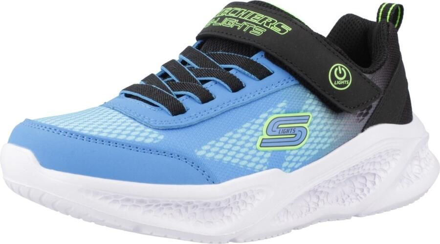 Skechers Meteor-Lights Krendox voor een jongen Blauw Sneakers - Foto 4