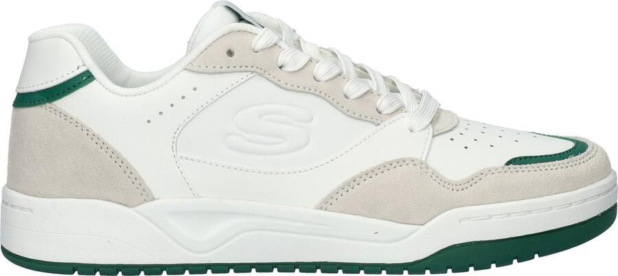 Skechers Koopa-Volley Low Lifestyle 183241-WGRN Mannen Wit Sneakers