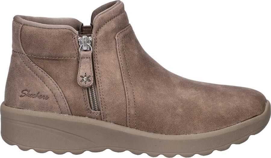 Skechers Lovely Vibe dames enkellaars Donker Taupe