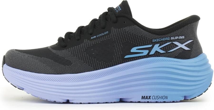 Skechers MAX CUSHIONING ENDEAVOUR HALLANDALE 129473-BKBL comfortbale shoes 129473-BKBL Female Black Max Cushioning Endeavour Hallandale dames sneakers 129473-BKBL zwart lichtgewicht en extra dempend voor optimaal comfort