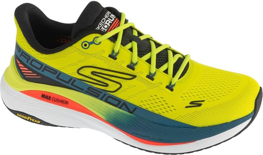 Skechers Max Cushioning Propulsion Mannen Geel Hardloopschoenen