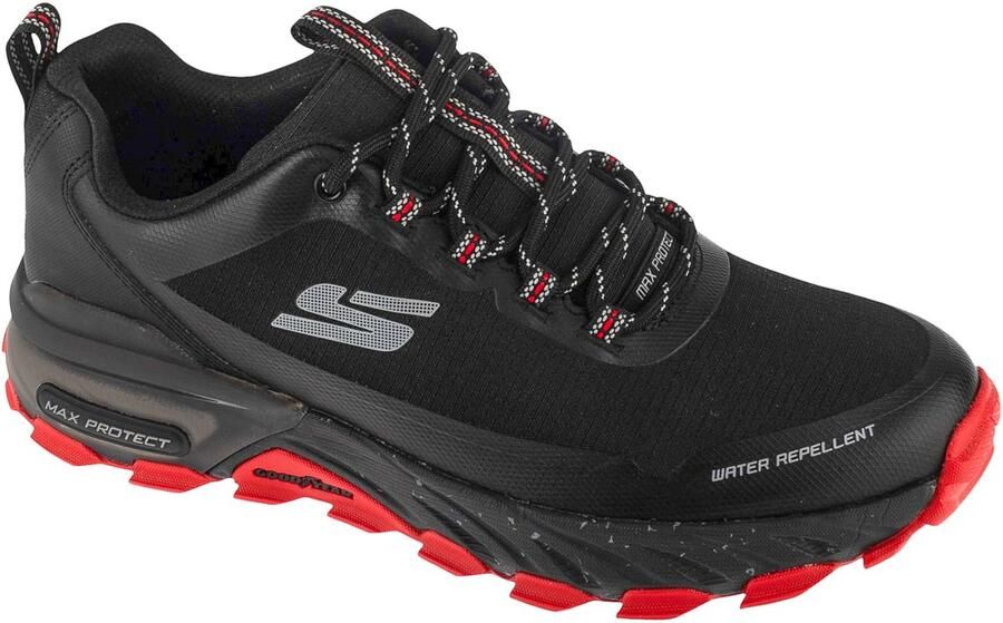 Skechers Max Protect Promote Track Mannen Zwart Sneakers
