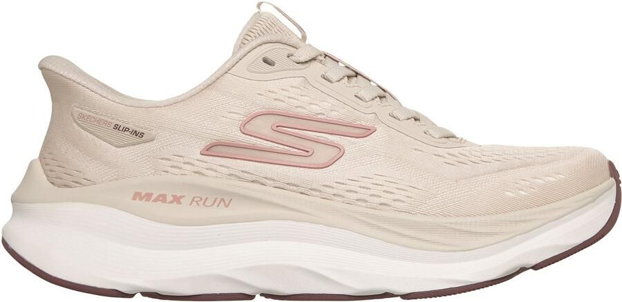 Skechers MAX RUN Dames Sportschoenen Naturel