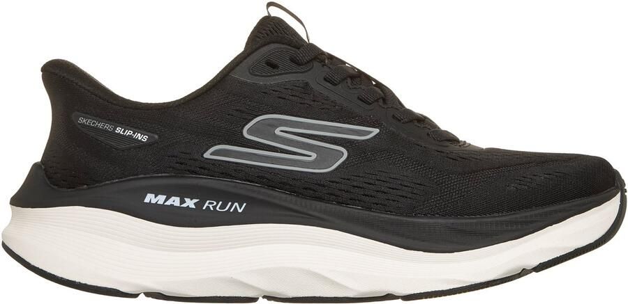 Skechers MAX RUN Dames Sportschoenen Zwart Wit