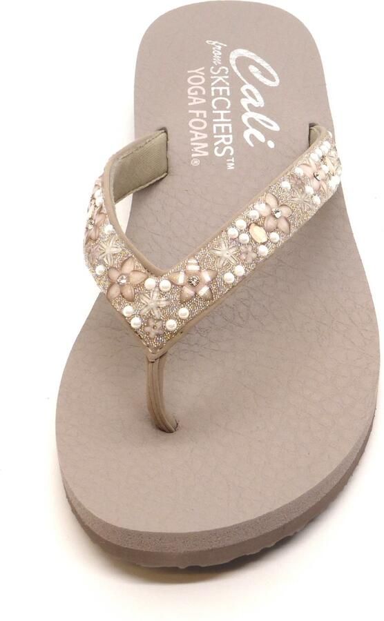 Skechers Teenslippers MEDITATION-DANCING DAISY met gegarneerde riempjes - Foto 4