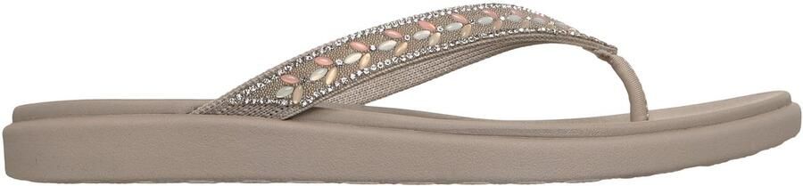Skechers MEDITATION LUXE CLASSIC ROM Dames Slippers Taupe