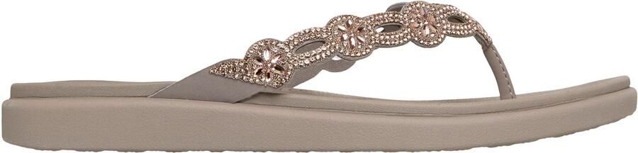 Skechers MEDITATION LUXE DAZZLING FO Dames Slippers Taupe
