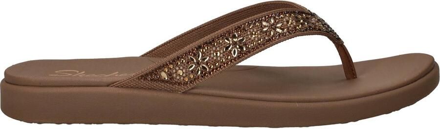 Skechers Meditation Luxe Slippers Dames Bruin