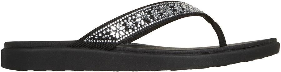 Skechers MEDITATION LUXE SUNNY GLOW Dames Slippers Zwart