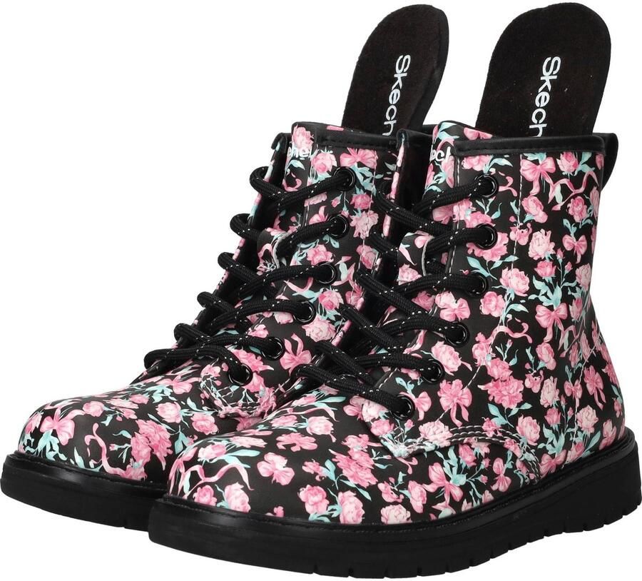 Skechers Meisjes Gravlen Pretty Punk Veterlaarzen Zwart