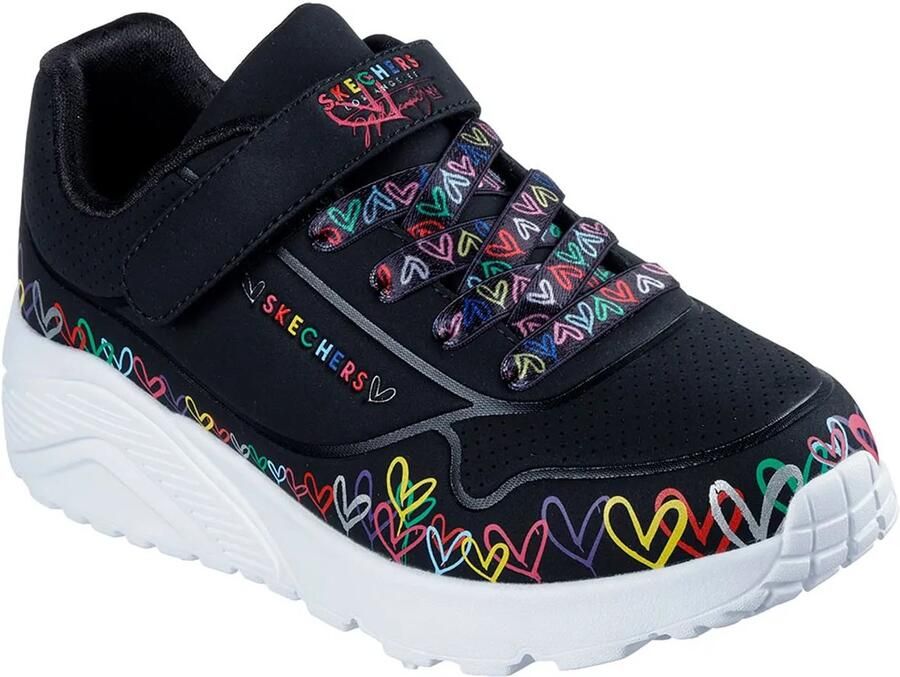 Skechers Uno Lite Heart Craze Schoenen Zonder Veters Zwart 1 2 Meisje