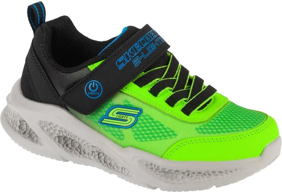 Skechers Meteor-Lights Krendox voor een jongen Groen Sneakers Sportschoenen - Foto 2