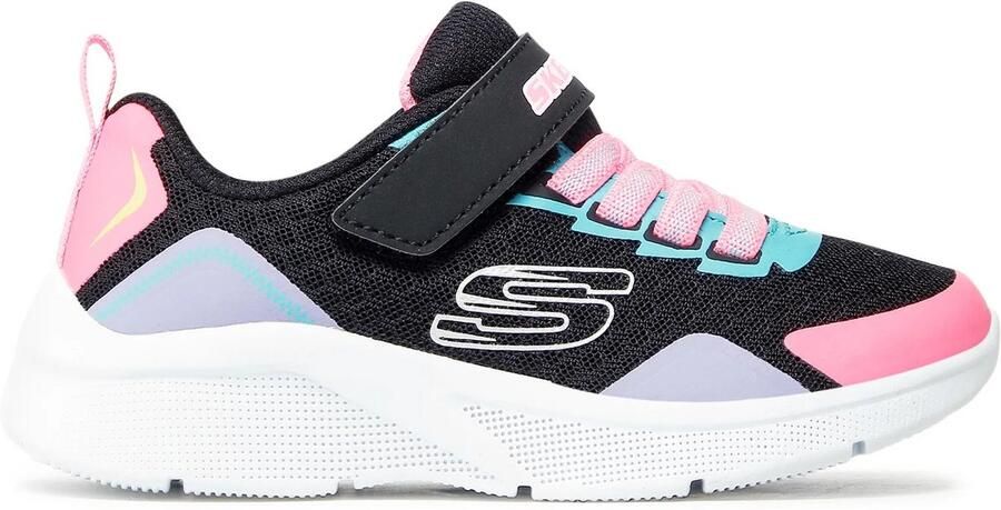 Skechers Microspec Bright Retros Kinder Sneakers Zwart Comfortabel & Stijlvol Met Klittenbandsluiting