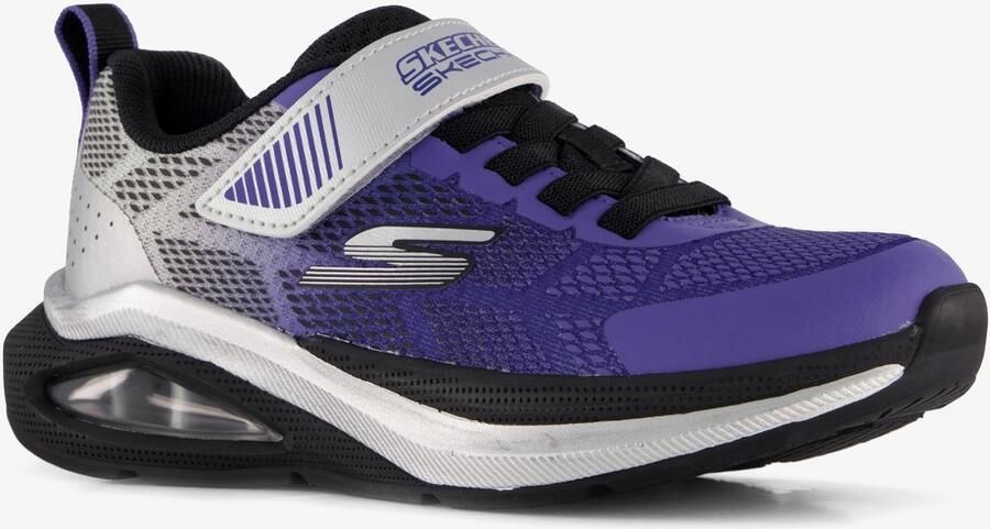 Skechers Microspec Max Velocity jongens sneakers blauw grijs