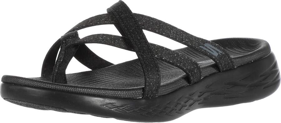 Skechers On-the-go 600 Dainty Dames Teenslippers Zwart