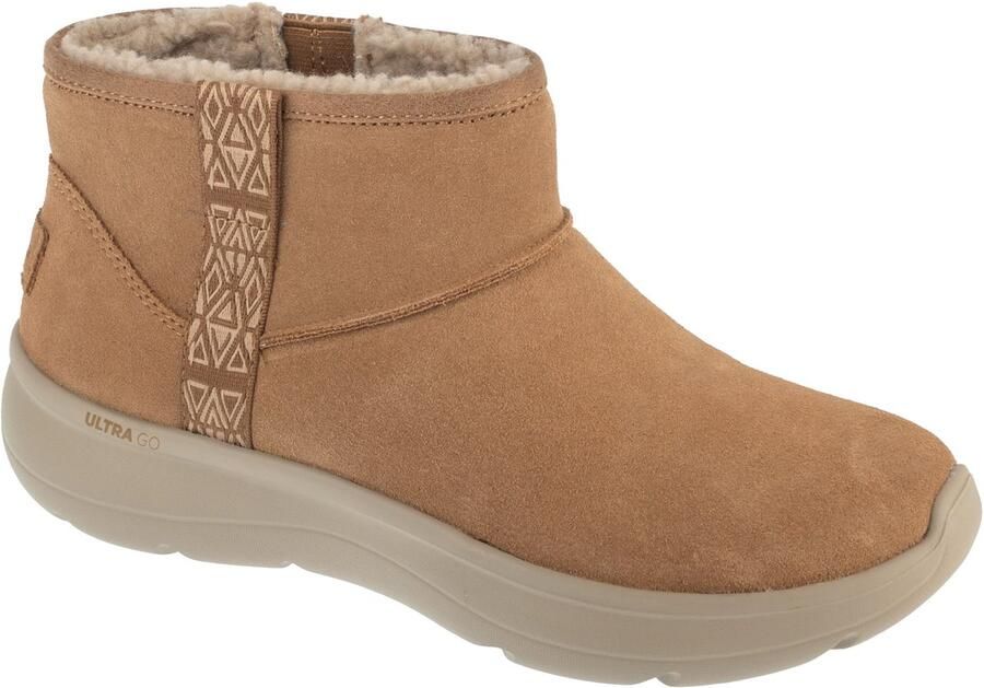 Skechers On The Go Encore suede dames laarsjes Bruin Echt leer Uitneembare zool - Foto 2