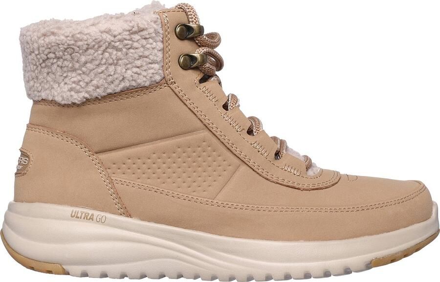 SKECHERS Veterlaarzen 'Schnürstiefelette Damen 144756 CSNT Kunststoff (Synthetik) in beige' beige