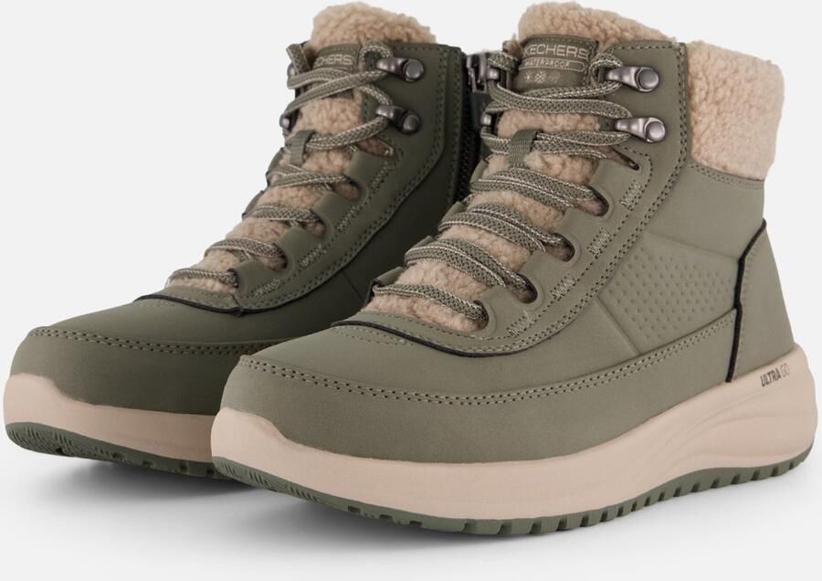 Skechers on the go stellar veterboots groen Dames