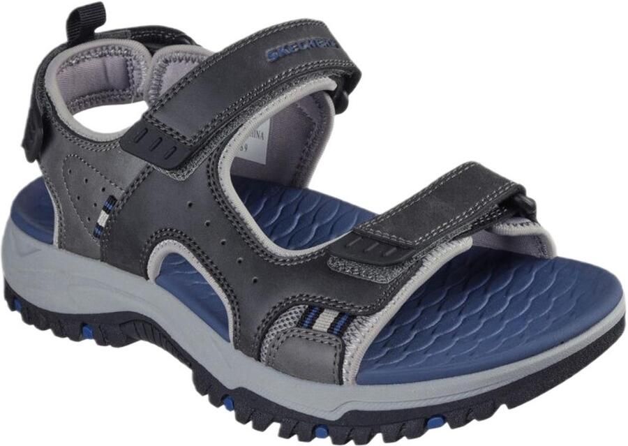 Skechers Prewitt Heren Sandalen Grijs Comfortabel & Stijlvol Design Rubberen Zool Slip-On Design Perfecte Pasvorm