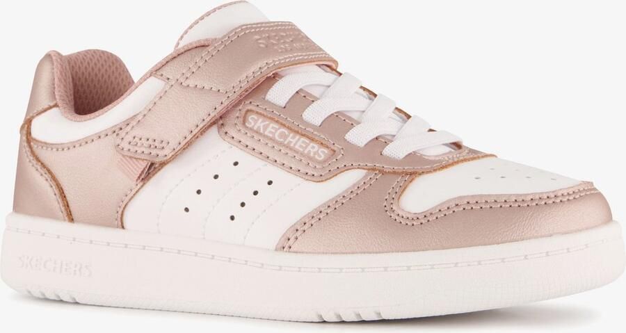 Skechers Quick Street meisjes sneakers roze wit Uitneembare zool
