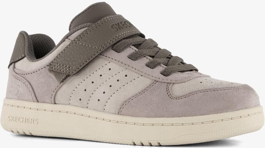 Skechers Quick Street Smooth Avenue kinder sneakers beige Uitneembare zool