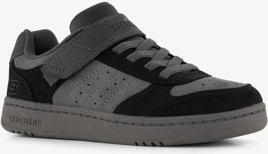 Skechers Quick Street Smooth Avenue kinder sneakers zwart Uitneembare zool