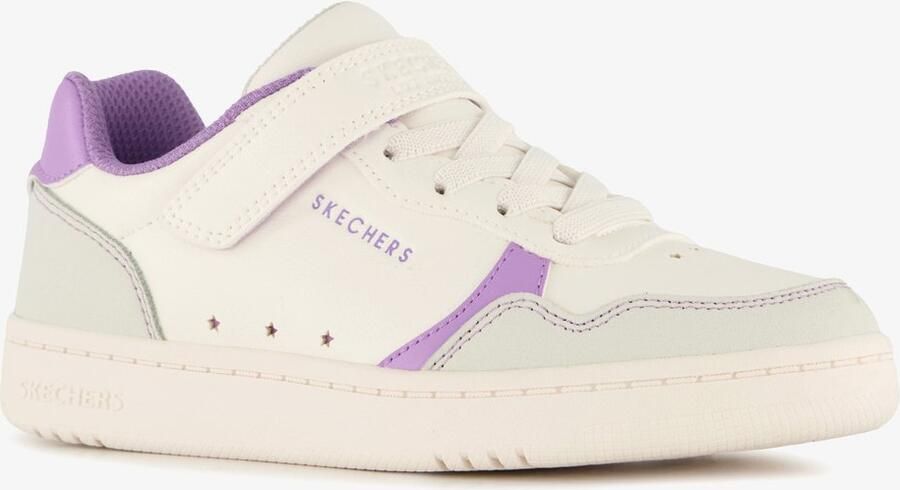 Skechers Quick Street Style Stride meisjes sneakers wit Uitneembare zool