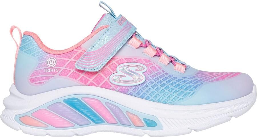 Skechers S-Lights: Rainbow Cruisers Klittenband licht blauw