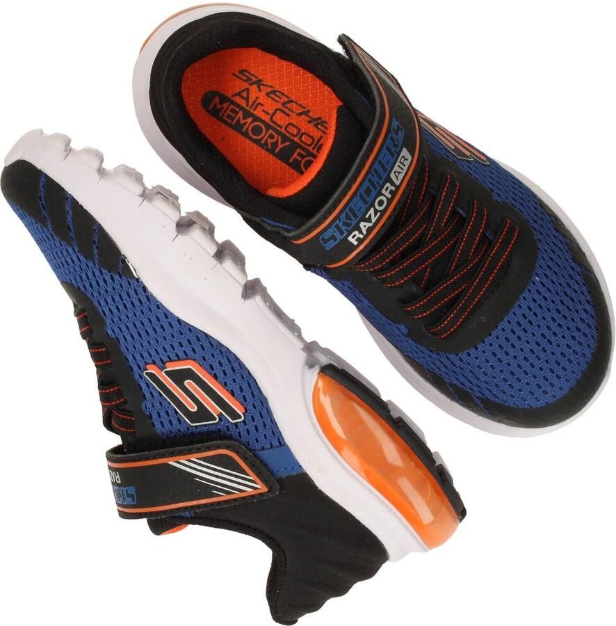 Skechers Razor Flex Air Klittenband Sneaker Jongens Zwart blauw - Foto 2