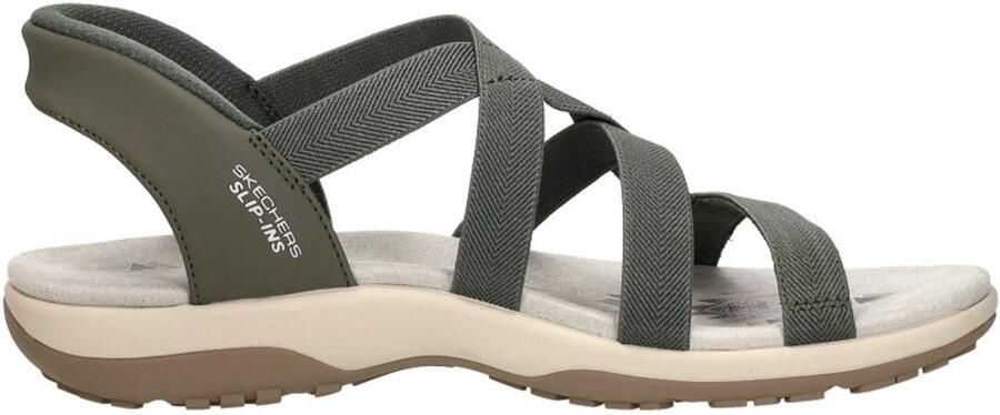 Skechers REGGAE SLIM STRETCH FLEX Dames Sandalen Olijf - Foto 6