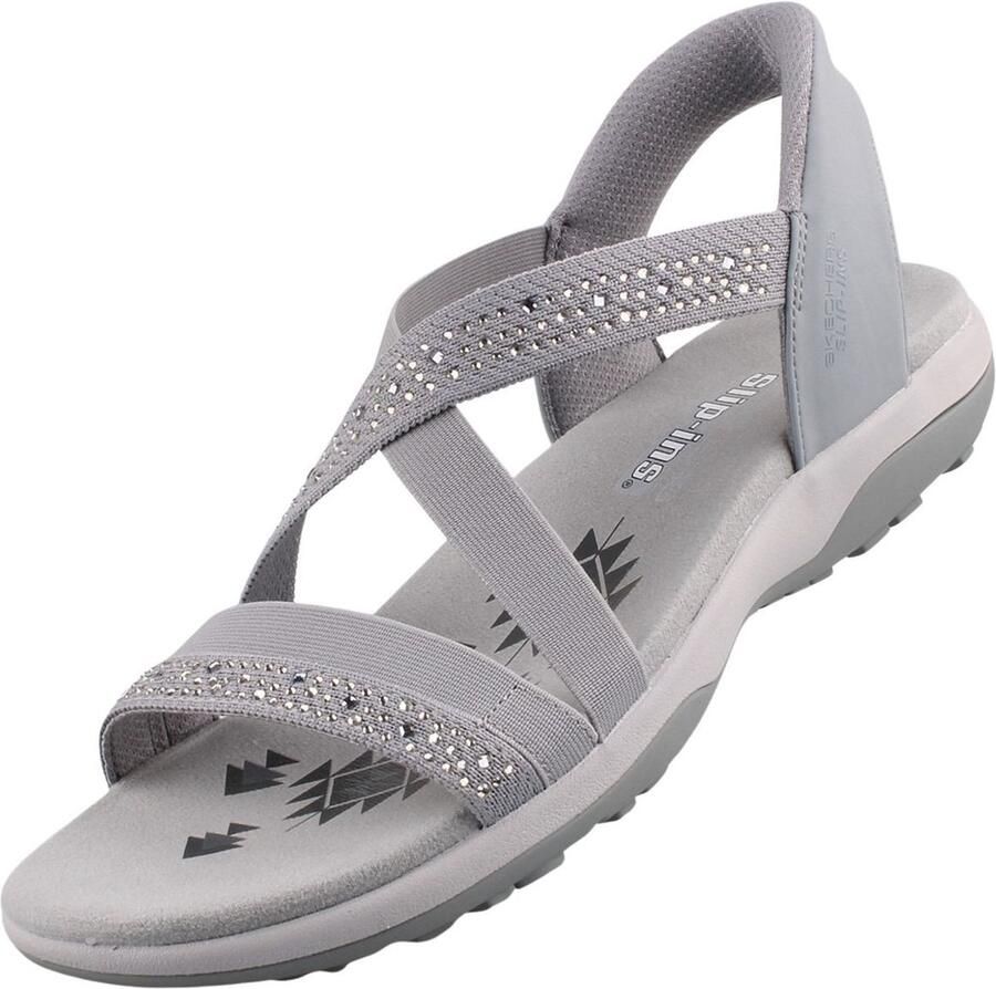 Skechers Reggae Slim Summer Sparkle damessandalen grijs