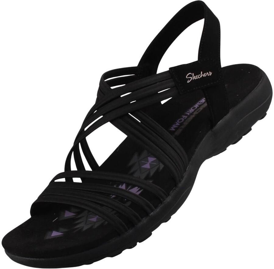Skechers Reggae Slim Sunnyside 2.0 Damessandaal Zwart