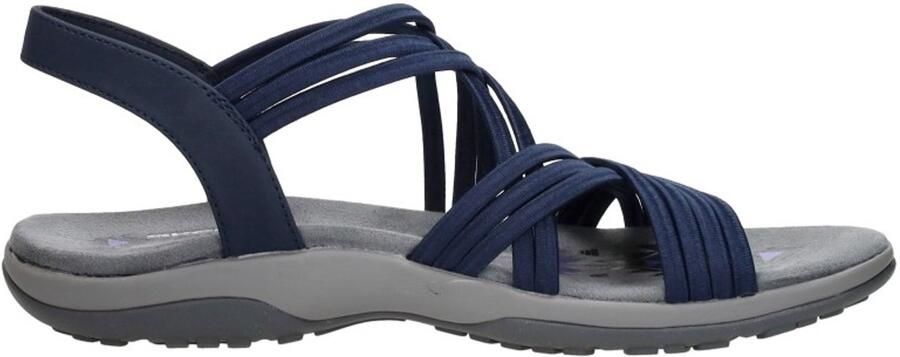 Skechers Sandaal Reggae Slim Sunnyside Stretch Fit 163185 NVY Blauw Machine Washable