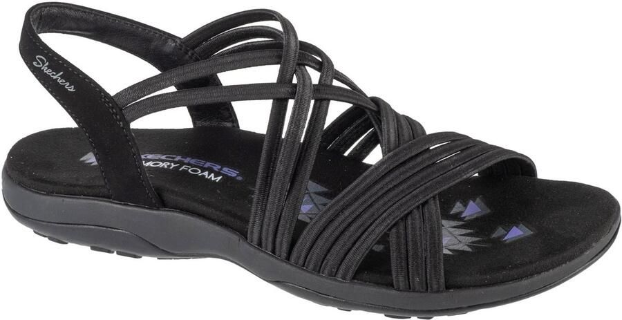 Skechers Reggae Slim Sunnyside Vrouwen Zwart Sandalen